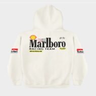 Marlboro Racing Team White Pullover Hoodie - Image 2