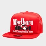 Vintage Marlboro World Championship Team Trucker Hat – Red Racing Snapback