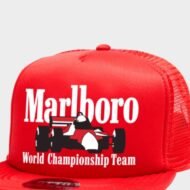 Vintage Marlboro World Championship Team Trucker Hat – Red Racing Snapback - Image 2